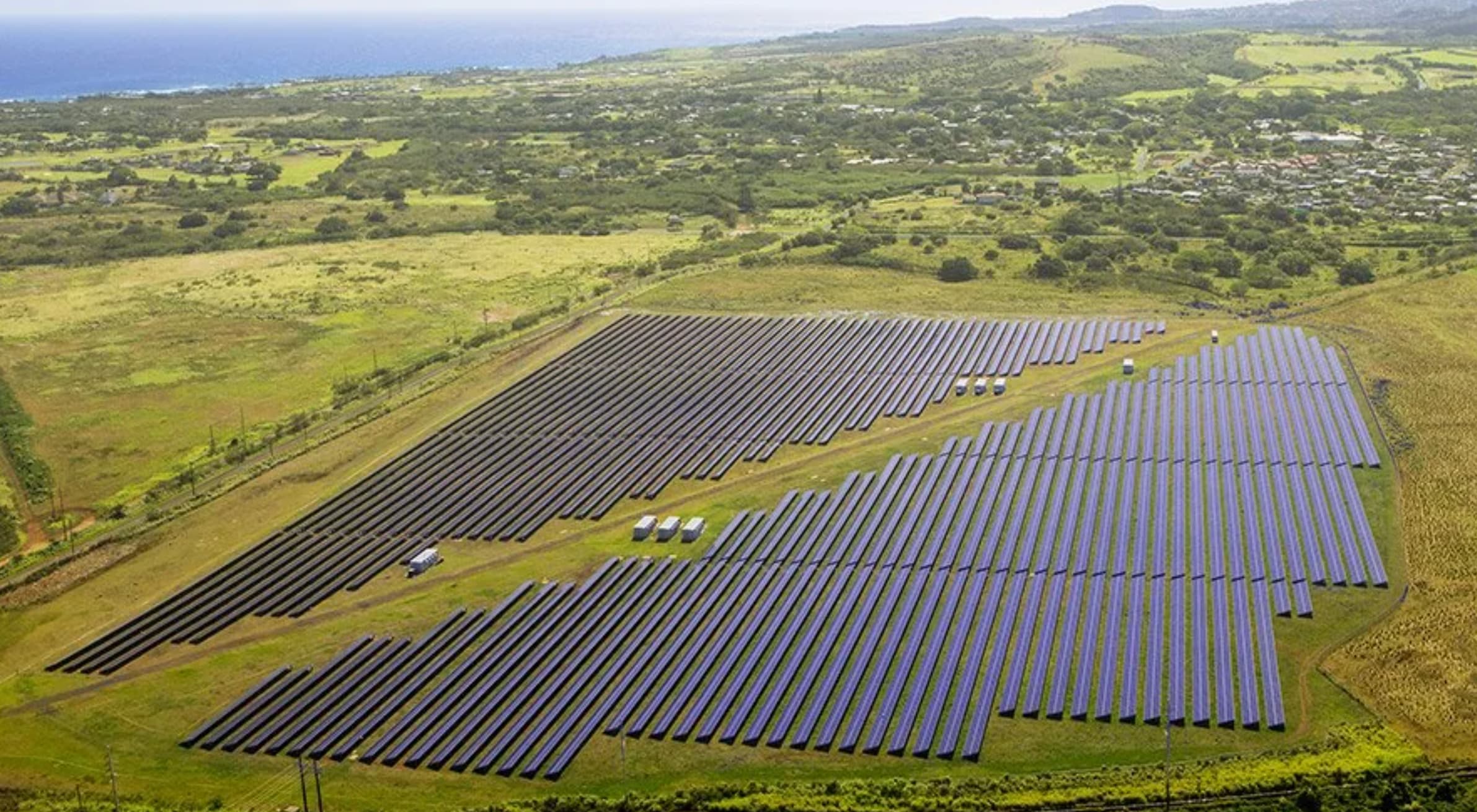 A solar farm in Hawaii. 